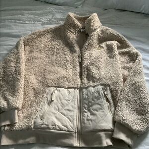 Cream Sherpa Fleece Jacket